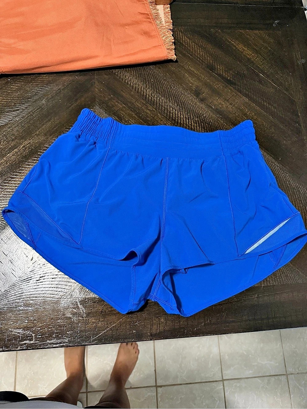 Lululemon Hotty Hot High-Rise Lined Short 2.5" Athletic Shorts Blue 12